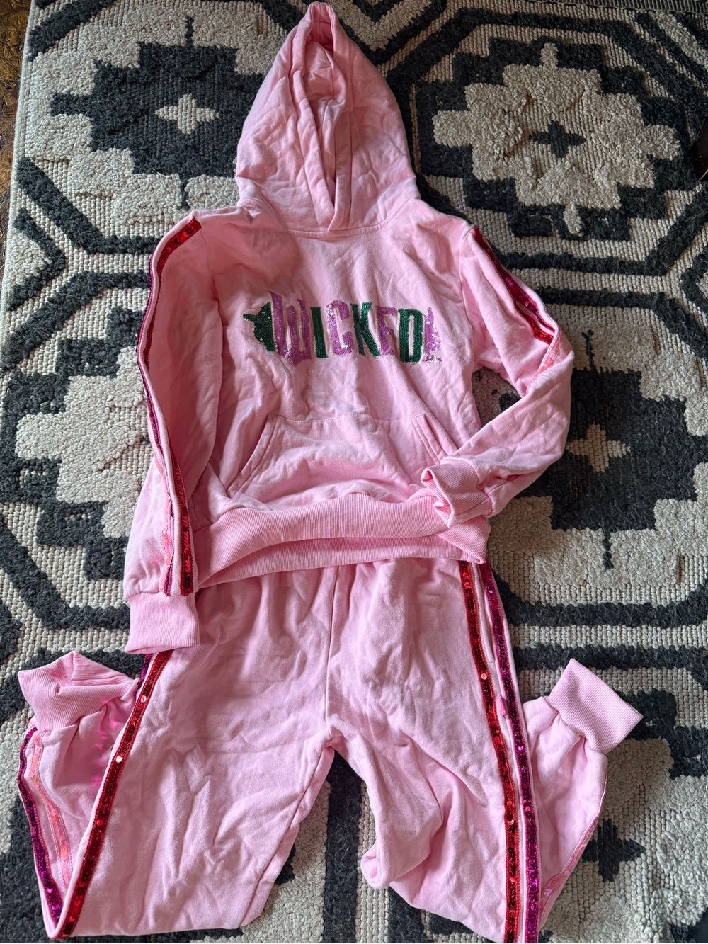 Lola + The Boys Pink 'Wicked' Hoodie & Jogger Matching Set